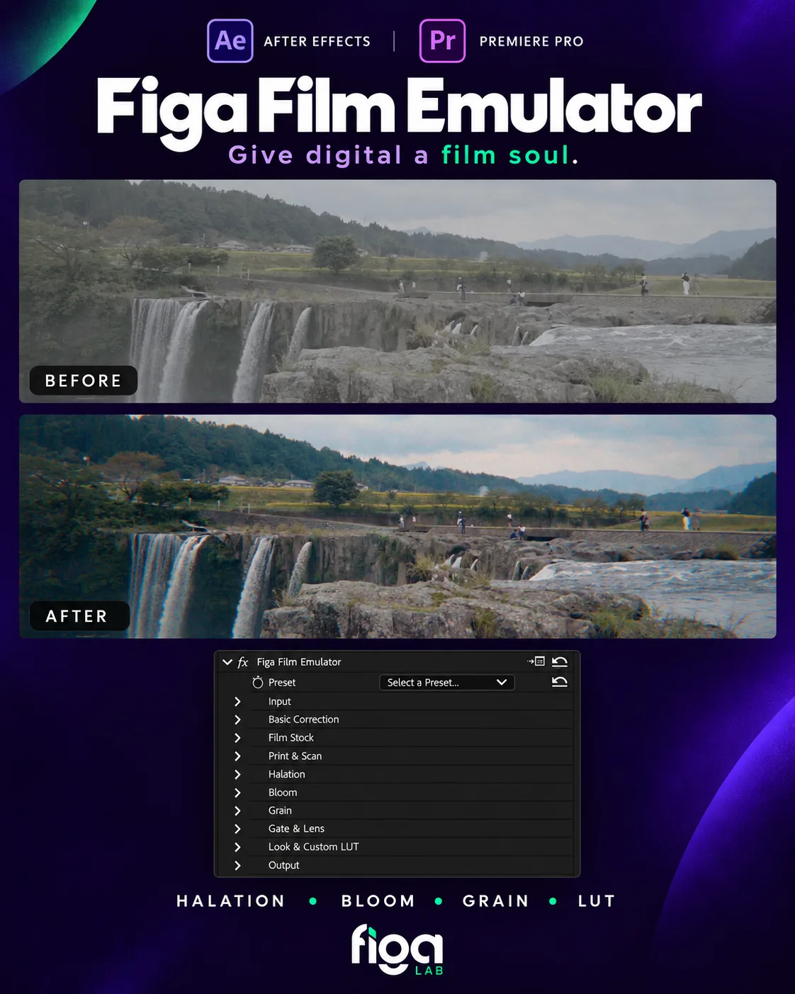 Figa Film Emulator — Give digital a film soul.